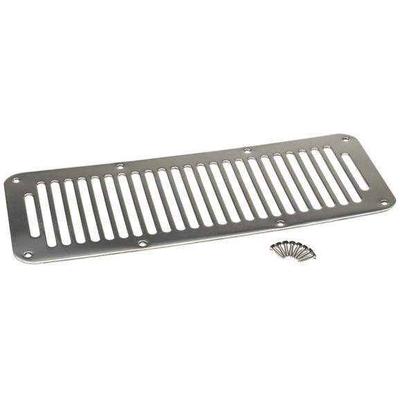 Kentrol Polished Stainless Steel Hood Vent Kentrol 30458 Polished Stainless Steel Hood Vent for 87-95 Jeep Wrangler YJ