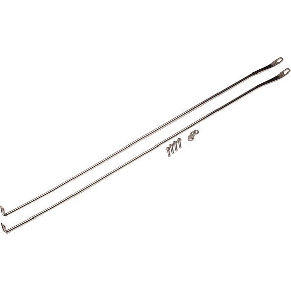 Kentrol Polished Stainless Steel Strut Rod Kit Kentrol 30529 Polished Stainless Steel Strut Rod Kit for 97-06 Jeep Wrangler TJ & Unlimited