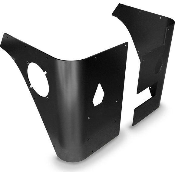 Poison Spyder Trail Corners with OE Cutouts in Black Powdercoat Poison Spyder 14-06-010-PC Trail Corners with OE Cutouts in Black Powdercoat for 97-06 Jeep Wrangler TJ