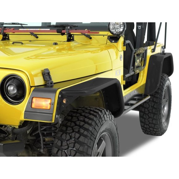 Warrior Products Warrior 6.5" Front Tube Fenders in Textured Black Steel Warrior Products  Warrior 6.5" Front Tube Fenders in Textured Black Steel for 97-06 Jeep Wrangler TJ