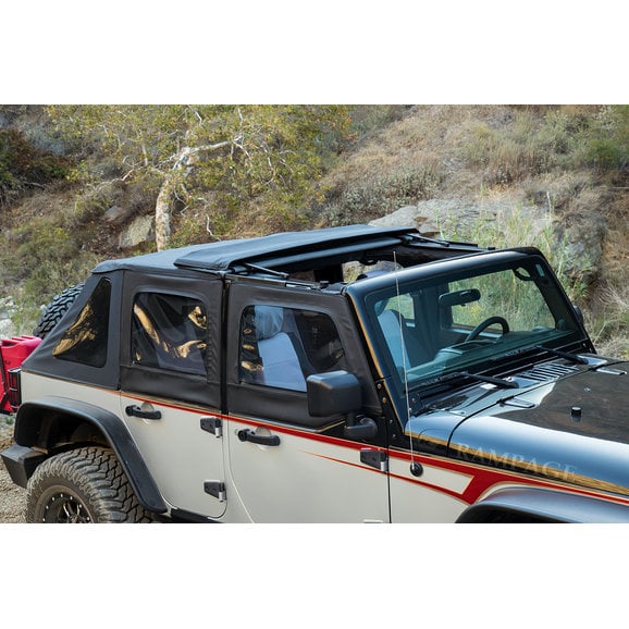 Rampage Products TrailView Soft Top Rampage Products 139835 TrailView Soft Top for 07-18 Jeep Wrangler JKU 4 Door