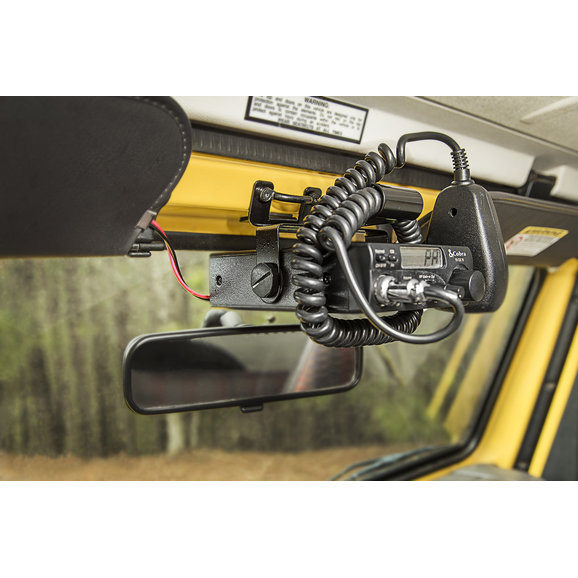 Rugged Ridge CB Radio Windshield Mount Rugged Ridge 13551.08 CB Radio Windshield Mount for 97-02 Jeep Wrangler TJ