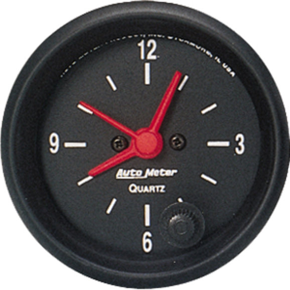 Auto Meter Black Faced Mechanical 2-1/16" Clock Gauge Auto Meter 2632 Black Faced Mechanical 2-1/16" Clock Gauge