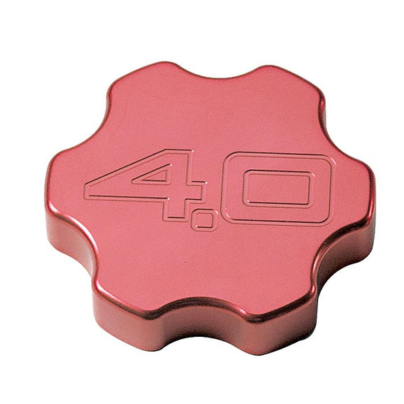 New Century Manufacturing Billet Aluminum Oil Cap Cover New Century Manufacturing  Billet Aluminum Oil Cap Cover for 4.0L 6CYL with 6 Ribbed Cap
