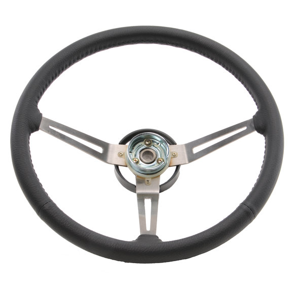 OMIX OE Leather Grip Steering Wheel OMIX 18031.06 OE Leather Grip Steering Wheel for 76-95 Jeep CJ & Wrangler YJ