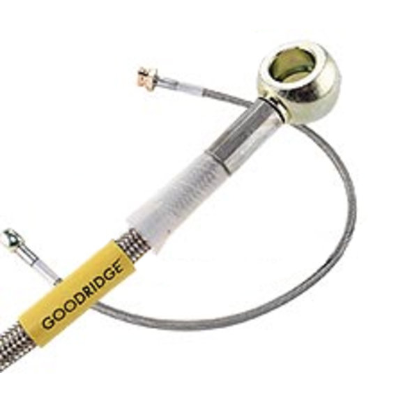 Goodridge USA Braided Stainless Rear Brake Hose Goodridge USA D-RBL-48 Braided Stainless Rear Brake Hose for 97-06 Jeep Wrangler TJ with 1"-4" Lift