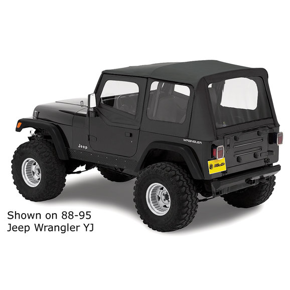 Bestop Replace-a-top Soft Top with Upper Door Skins Bestop 5111901 Replace-a-top Soft Top with Upper Door Skins for 86-1/2 - 87 Jeep Wrangler YJ