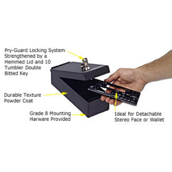 Tuffy Mini Security Lock Box in Black Quadratec