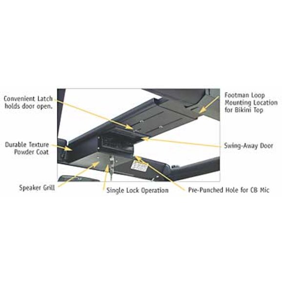 Tuffy 06 TJ/TJD Security Products Single Compartment