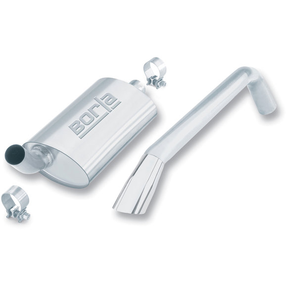 Borla T-304 Stainless Steel Cat-Back System Borla 14572 T-304 Stainless Steel Cat-Back System for 81-86 Jeep CJ-7 with 4.2L I-6 Engine