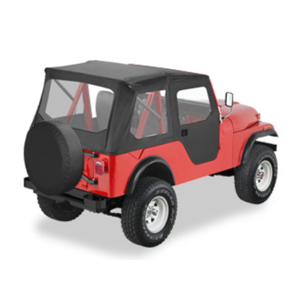 Bestop Tigertop Soft Top in Black Vinyl Bestop 51405-01 Tigertop Soft Top in Black Vinyl for 55-75 Jeep CJ-5 & M38A1