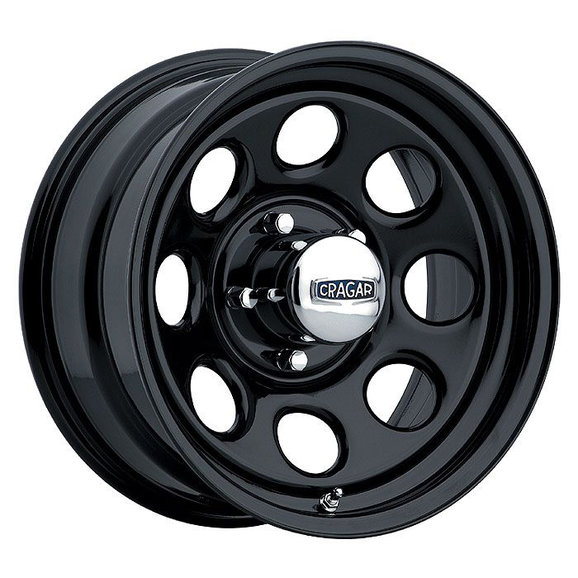 Cragar Series 397 Soft 8 Black Wheel Cragar  Series 397 Soft 8 Black Wheel for Jeep Vehicles with 5x4.5 Bolt Pattern