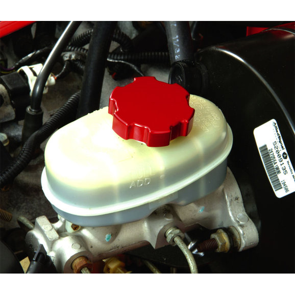 New Century Manufacturing Billet Brake Master Cylinder Cap Cover New Century Manufacturing  Billet Brake Master Cylinder Cap Cover for 97-06 Jeep Wrangler TJ
