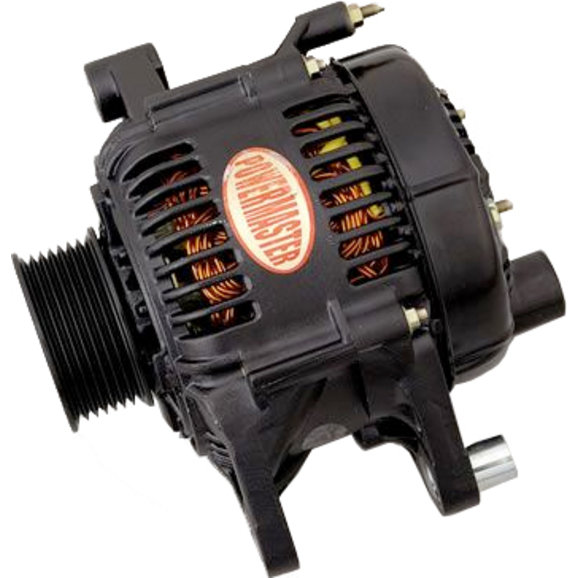 Powermaster 170 / 110 Amp Alternator in Black Powermaster 53311 170 / 110 Amp Alternator in Black for 91-01 Jeep Wrangler YJ, TJ & Cherokee XJ