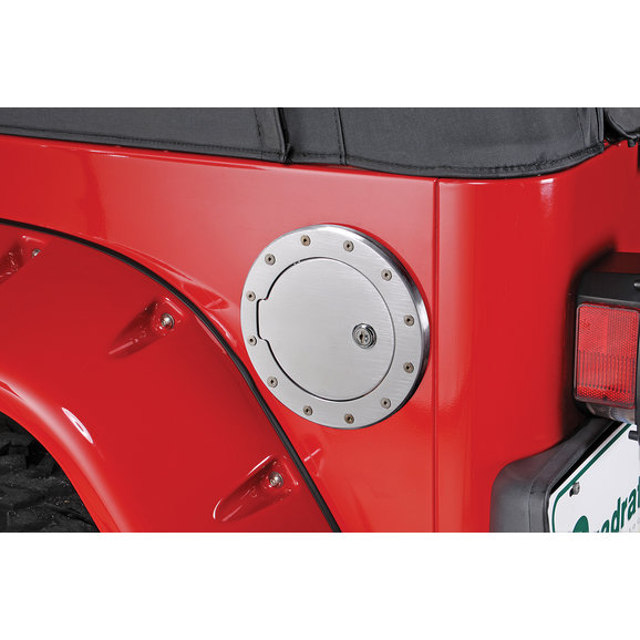 Ami Billet Locking Fuel Door For 97 06 Jeep Wrangler Tj
