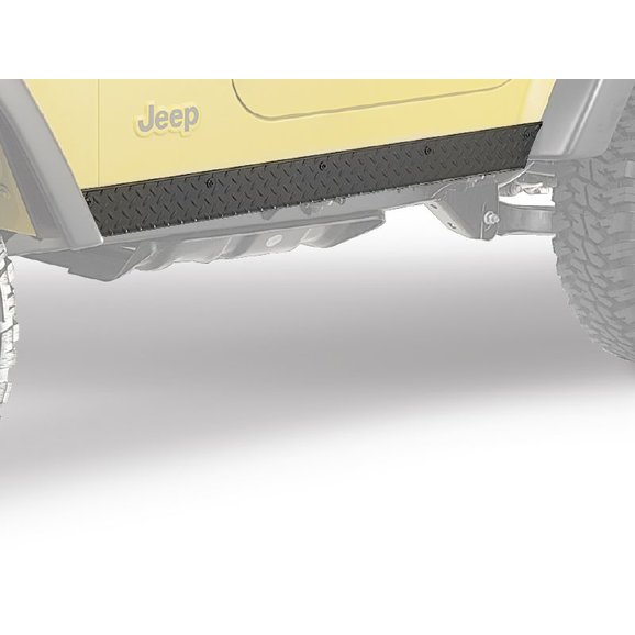 Mopar Rubicon Diamond Plate Steel Rocker Panel Kit for 9706 Jeep