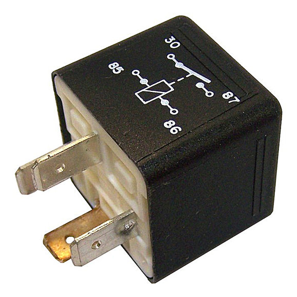 Crown Automotive Relay  Crown Automotive 4504215 Relay  for 82-83 Jeep CJ; 87-93 Wrangler YJ and 84-94 Cherokee XJ & Comanche MJ
