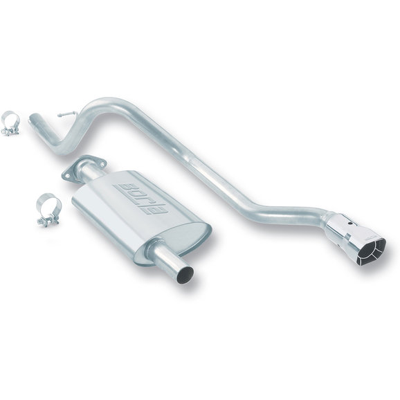 Borla T-304 Stainless Steel Cat-Back System Borla 140071 T-304 Stainless Steel Cat-Back System for 97-01 Jeep Cherokee XJ with 4.0L