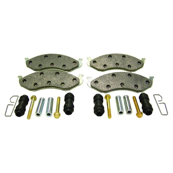 Crown Automotive Front Disc Brake Pad Set with Hardware Crown Automotive 4778058MK Front Disc Brake Pad Set with Hardware for 90-01 Jeep Wrangler YJ, TJ & 90-96 Cheorkee XJ