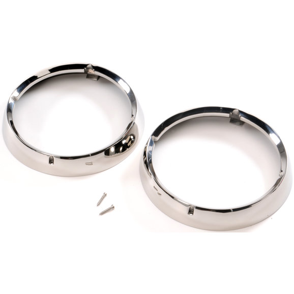 Kentrol Stainless Headlight Rings (Pair) Kentrol Stainless Headlight Rings (Pair) for 72-86 Jeep CJ-5, CJ-6, CJ-7 & CJ-8