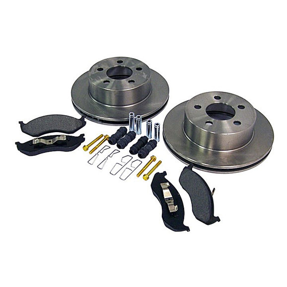 Crown Automotive Front Disc Brake Service Kit Crown Automotive 5016434K Front Disc Brake Service Kit for 99-06 Jeep Wrangler Tj & Unlimited and 99-01 Cherokee XJ