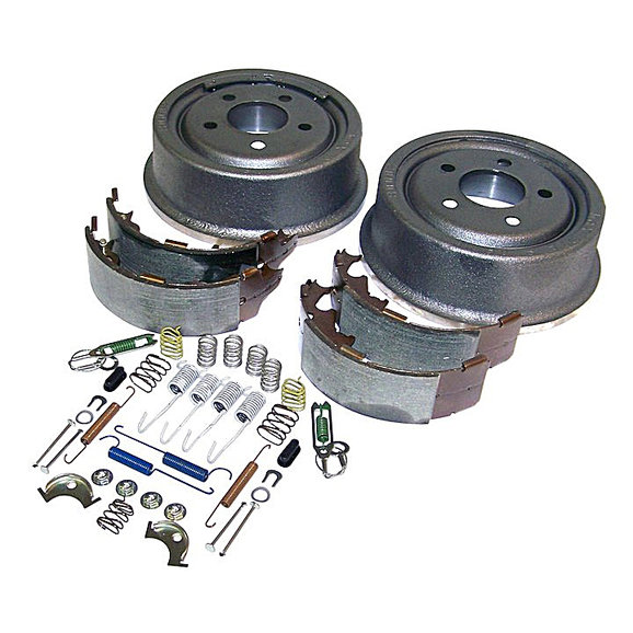 Crown Automotive Rear Drum Brake Service Kit Crown Automotive 52005350KE Rear Drum Brake Service Kit for 90-00 Jeep Wrangler YJ & TJ and Cherokee XJ & Comanche MJ