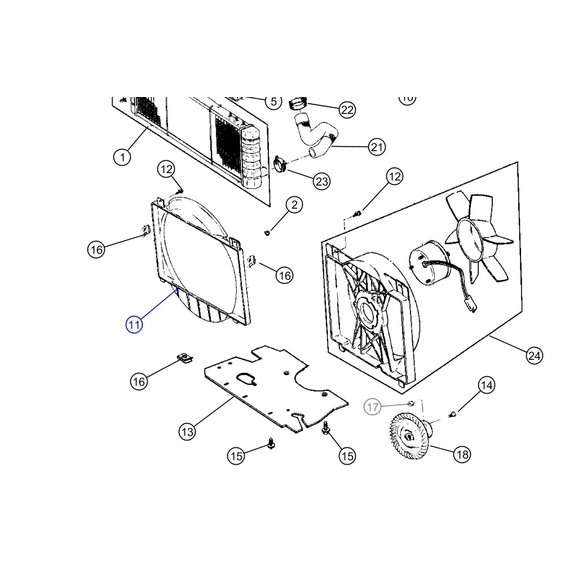 Mopar Radiator Shroud Mopar 52027501AC Radiator Shroud for 87-01 Jeep Cherokee XJ with 4.0L Inline 6 Engine