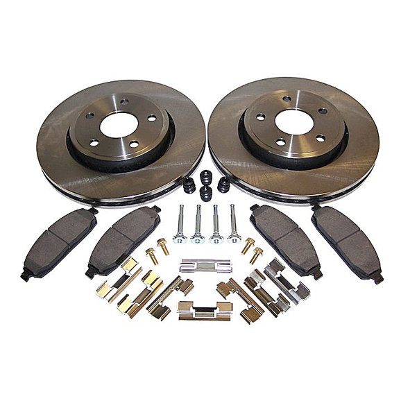 Crown Automotive Front Disc Brake Service Kit Crown Automotive 52089269K Front Disc Brake Service Kit for 05-10 Jeep Grand Cherokee WK and 06-10 Commander XK