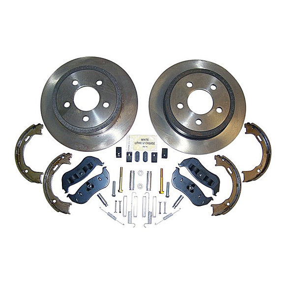 Crown Automotive Rear Disc Brake Service Kit Crown Automotive 52128411K Rear Disc Brake Service Kit for 03-06 Jeep Wrangler TJ & Unlimited and 03-07 Liberty KJ