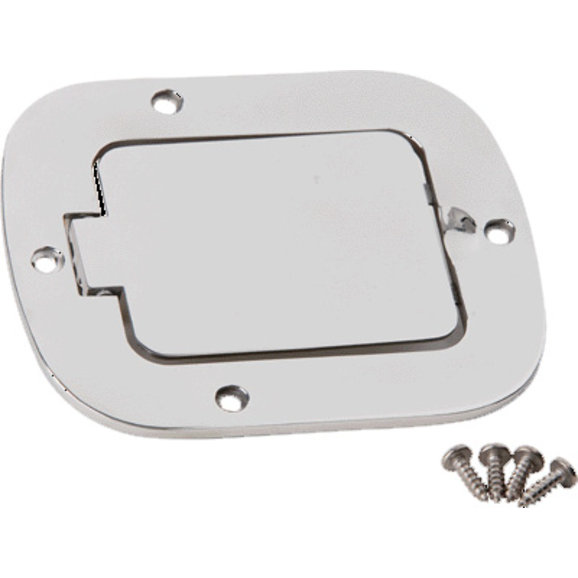 Kentrol Stainless Steel Gas Hatch Cover Kentrol 30559 Stainless Steel Gas Hatch Cover for 77-95 Jeep CJ & Wrangler YJ