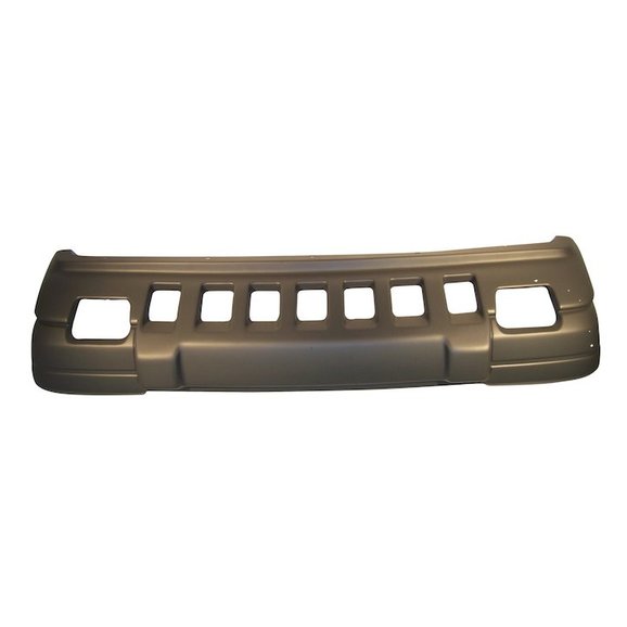 Crown Automotive Front Bumper Fascia in Gray Crown Automotive 5DN63SS5 Front Bumper Fascia in Gray for 96-98 Jeep Grand Cherokee ZJ Laredo with Fog Lights