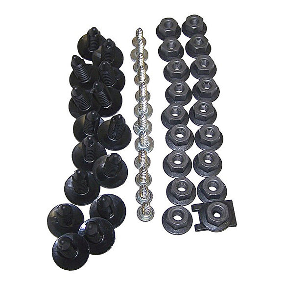 Crown Automotive Front Fender Flare Hardware Kit  Crown Automotive 5AGFRKIT Front Fender Flare Hardware Kit  for 84-94 Jeep Cherokee XJ