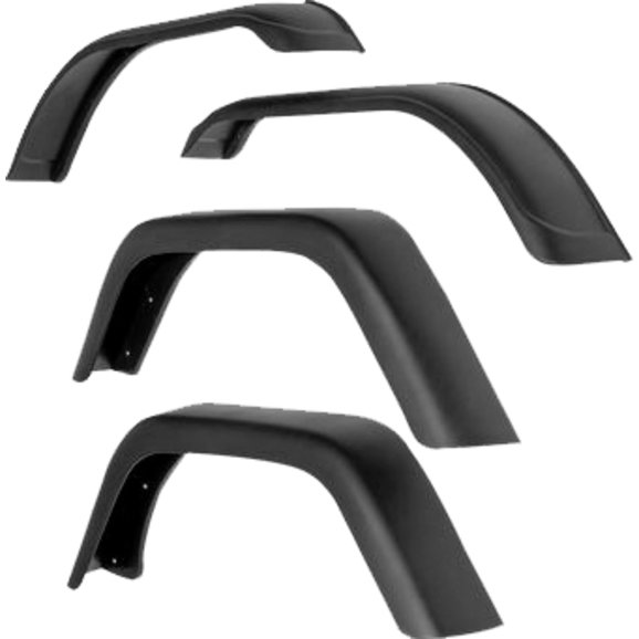 Bushwacker 10911 07 Cut Out Fender Flares For 84 01 Jeep Cherokee Xj 4 Door Quadratec