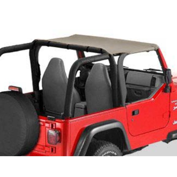 Rugged Ridge Bimini Header Top in Khaki Diamond Rugged Ridge 13580.36 Bimini Header Top in Khaki Diamond for 03-06 Jeep Wrangler TJ
