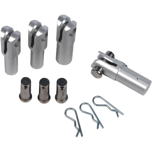 Crown Automotive 4465AL Billet Soft Top Disconnects in Silver for 97