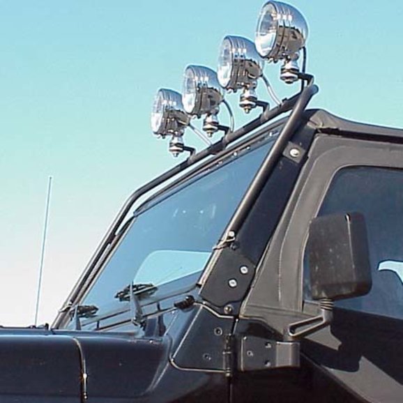 Warrior Products Safari Sport Front Light Bar Warrior Products 844 Safari Sport Front Light Bar for 76-95 Jeep CJ-7 & Wrangler YJ