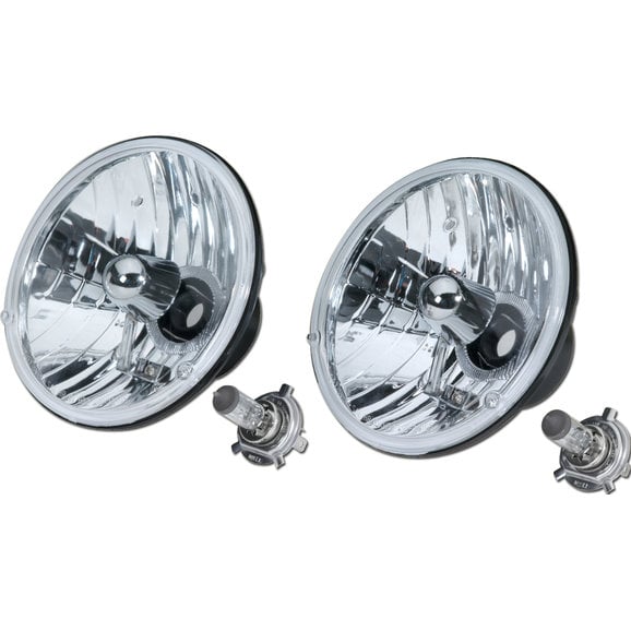 Rampage Products 5089925 Rampage H4 MSR Headlight Conversion Kit for 58-86  Jeep CJ with 12 volt system and 97-06 Jeep Wrangler TJ & Unlimited |  Quadratec