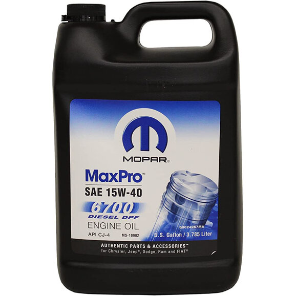 Mopar 15W40 Diesel Engine Oil Mopar 68218941AC 15W40 Diesel Engine Oil for Jeep and Mopar Vehicles with Diesel Engines