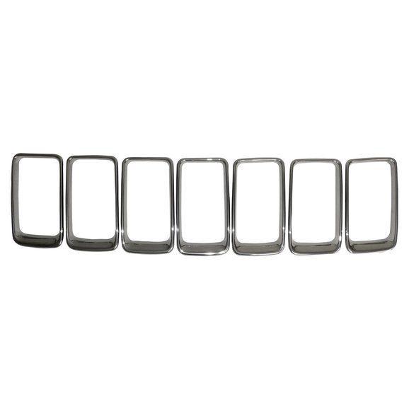 Crown Automotive Brushed Platinum Grille Inserts Crown Automotive 68285652AA Brushed Platinum Grille Inserts for 15-16 Jeep Grand Cherokee WK