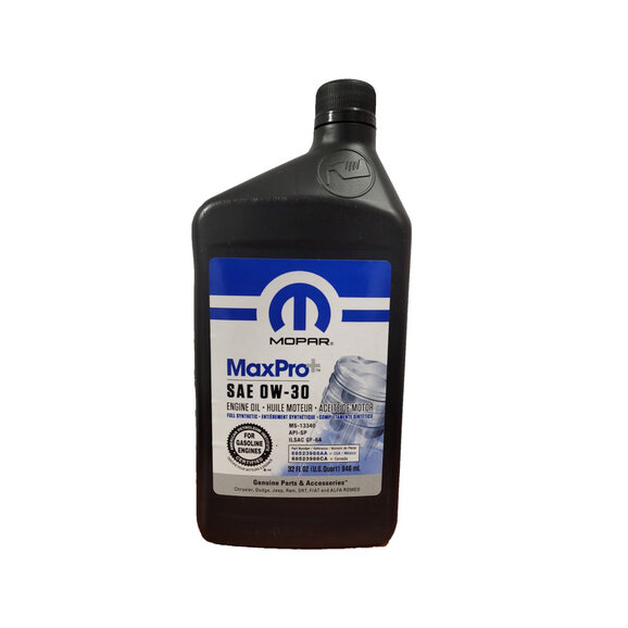 Mopar 0W30 Engine Oil Mopar 68523988AA 0W30 Engine Oil for 15-17 Jeep Renegade BU with 1.4L Engine