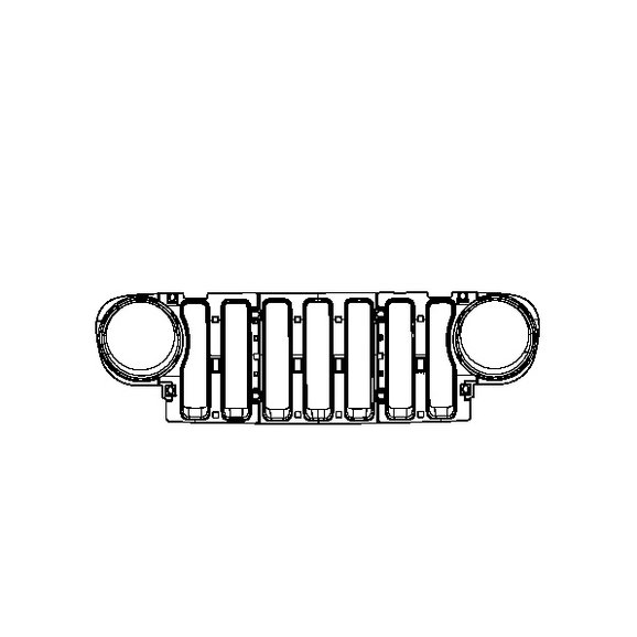 Mopar Grille and Headlight Trim Rings Mopar 6CG99TZZAC Grille and Headlight Trim Rings for 18-23 Jeep Wrangler JL