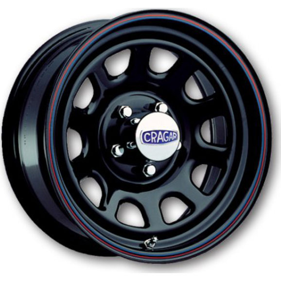 Cragar Series 342 Black "D" Window Wheel / 16x7" / 5 on 5" / 4.0" Backspacing Cragar 3427750 Series 342 Black "D" Window Wheel / 16x7" / 5 on 5" / 4.0" Backspacing