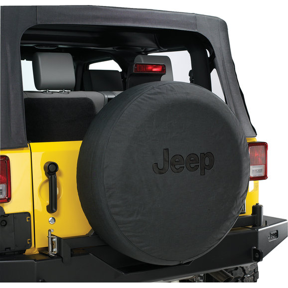 Mopar Black Denim Jeep Logo Tire Cover Mopar Black Denim Jeep Logo Tire Cover with Black Jeep Logo
