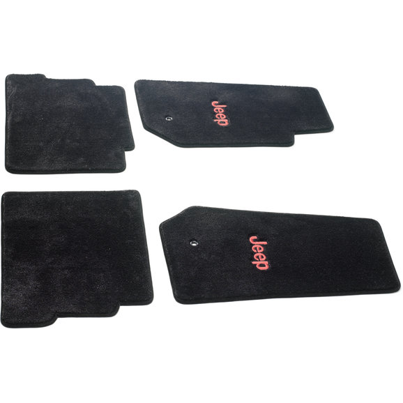 Lloyd Mats Custom Front & Rear Floor Mat Combo with Jeep Logo Embroidery Lloyd Mats Custom Front & Rear Floor Mat Combo with Jeep Logo Embroidery for 07-10 Jeep Wrangler Unlimited JK 4 Door