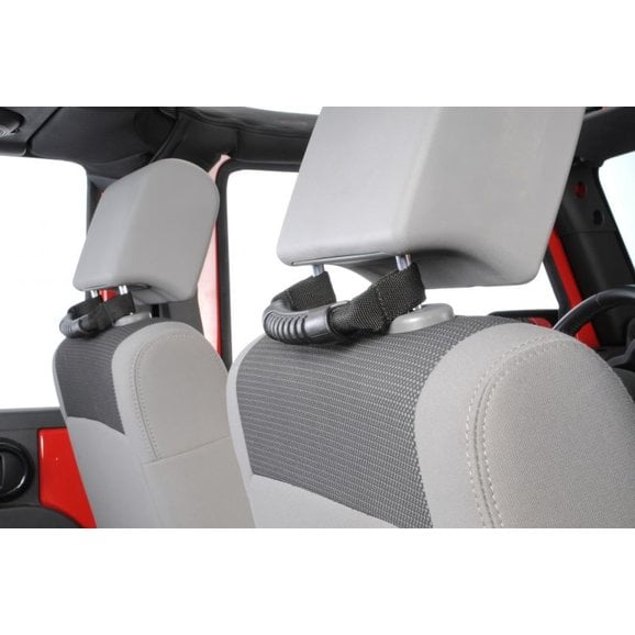 JeCar Headrest Grab Handles Rear Seat Grip Handles Black PVC Car Seat Roll Bars for 2007-2020 Jeep Wrangler JL JLU JK JKU 