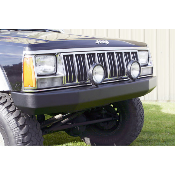 Warrior Products Front Rock Crawler Bumper in Black Warrior Products 560 Front Rock Crawler Bumper in Black for 84-01 Jeep Cherokee XJ