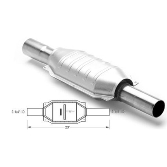 Magnaflow 49 State Direct Fit Catalytic Converter Magnaflow 23221 49 State Direct Fit Catalytic Converter for 93-95 Jeep Wrangler YJ with 4.0L & 2.5L Engines