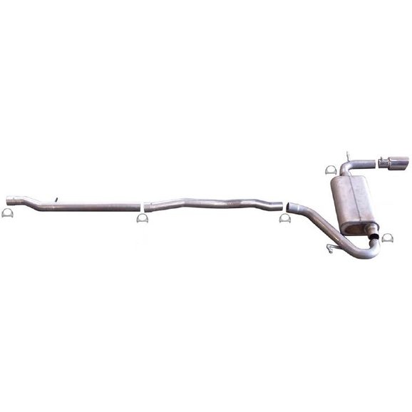 Gibson Aluminized Cat-Back System Gibson 17406 Aluminized Cat-Back System for 2007 Jeep Patriot (MK) 2WD/4WD with 2.4L I-4 Engine