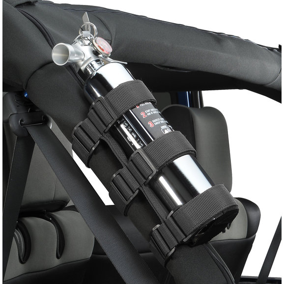 Rugged Ridge Sport Bar Fire Extinguisher Holder Rugged Ridge Sport Bar Fire Extinguisher Holder for 55-06 Jeep CJ and Wrangler YJ, TJ, JK & JL and and 2020 Gladiator JT