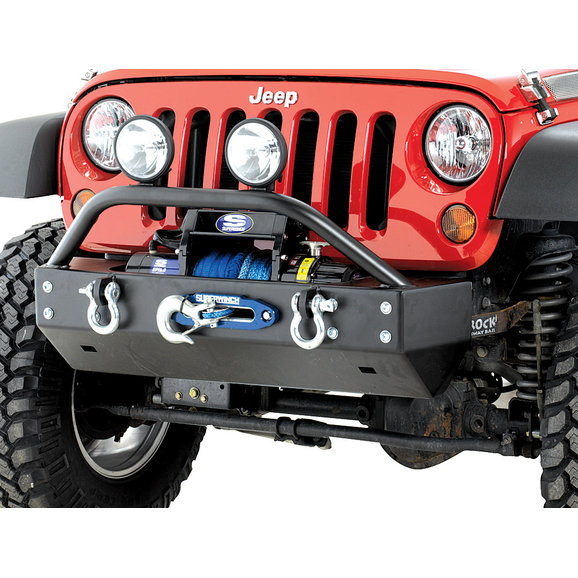 Rock Hard 4X4 Shorty Front Bumper with Lowered Winch Plate Rock Hard 4X4 Shorty Front Bumper with Lowered Winch Plate for 07-18 Jeep Wrangler JK